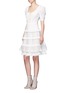 Figure View - Click To Enlarge - 68244 - 'Sea' fish lace tiered ruffle dress