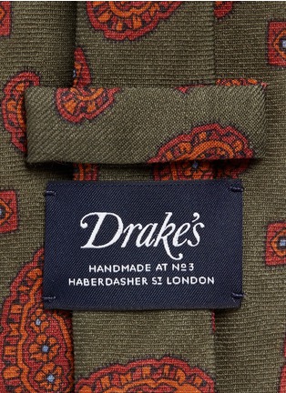 Detail View - Click To Enlarge - DRAKE'S - Paisley print wool tie