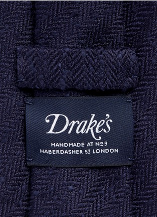 Detail View - Click To Enlarge - DRAKE'S - Silk herringbone tie