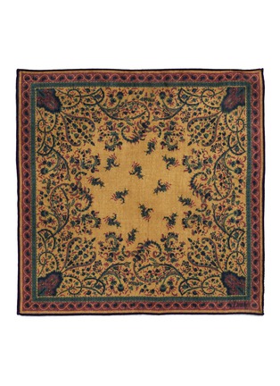 Detail View - Click To Enlarge - DRAKE'S - Flower print wool-silk pocket square