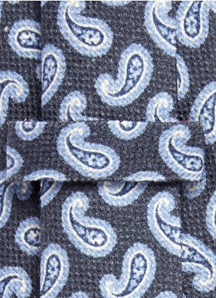 Detail View - Click To Enlarge - ISAIA - Paisley print wool-silk hopsack tie