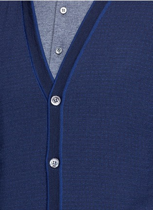 Detail View - Click To Enlarge - ISAIA - Dot jacquard wool cardigan