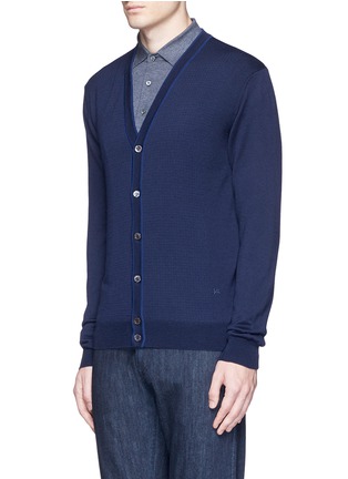 Front View - Click To Enlarge - ISAIA - Dot jacquard wool cardigan