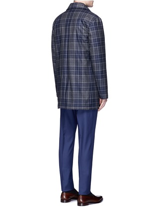 Back View - Click To Enlarge - ISAIA - 'San Gennaro' check plaid puffer coat