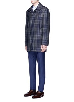 Front View - Click To Enlarge - ISAIA - 'San Gennaro' check plaid puffer coat