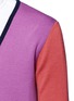 Detail View - Click To Enlarge - PORTS 1961 - Colourblock knit asymmetric hem long cardigan