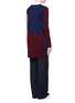 Back View - Click To Enlarge - PORTS 1961 - Colourblock knit asymmetric hem long cardigan
