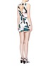 Back View - Click To Enlarge - C/MEO COLLECTIVE - 'All Cried Out' cutout front art deco print rompers