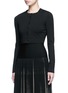 Front View - Click To Enlarge - ALAÏA - 'Supreme' cropped wool blend cardigan