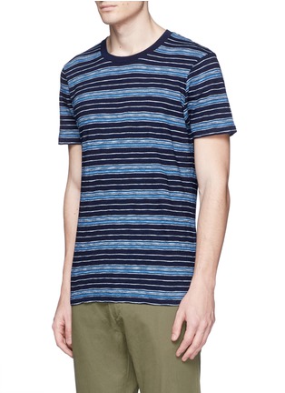Front View - Click To Enlarge - DENHAM - 'Signature' stripe cotton T-shirt