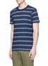 Front View - Click To Enlarge - DENHAM - 'Signature' stripe cotton T-shirt
