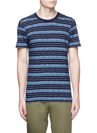 Main View - Click To Enlarge - DENHAM - 'Signature' stripe cotton T-shirt