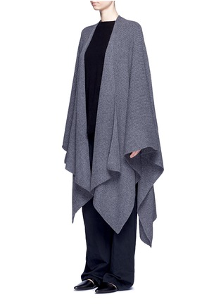 Front View - Click To Enlarge - THE ROW - 'Cappeto' handkerchief hem cashmere knit cape