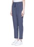 Front View - Click To Enlarge - EQUIPMENT - 'Handley' stripe silk drawstring track pants