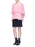Figure View - Click To Enlarge - EMILIO PUCCI - Feather embroidery batwing cape top
