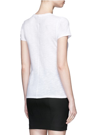 Back View - Click To Enlarge - RAG & BONE - 'Base' slogan embroidery cotton slub T-shirt