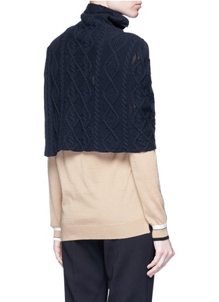 Back View - Click To Enlarge - STELLA MCCARTNEY - Cashmere-wool cable knit scarf