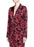Front View - Click To Enlarge - GIVENCHY - Floral print silk satin pyjama shirt