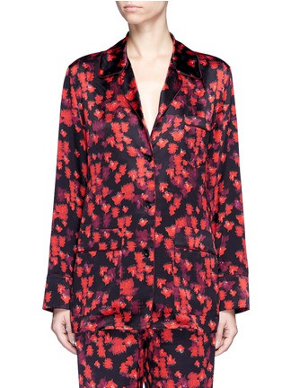 Main View - Click To Enlarge - GIVENCHY - Floral print silk satin pyjama shirt
