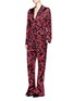 Figure View - Click To Enlarge - GIVENCHY - Floral print silk satin pyjama shirt