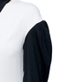 Detail View - Click To Enlarge - LANVIN - Ribbon neck colourblock silk blend dress