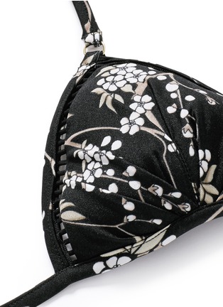 Detail View - Click To Enlarge - ZIMMERMANN - 'Sakura Tuck Tri' floral print bikini set