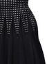 Detail View - Click To Enlarge - ALEXANDER MCQUEEN - Geometric jacquard pleated knit skirt