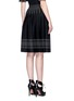 Back View - Click To Enlarge - ALEXANDER MCQUEEN - Geometric jacquard pleated knit skirt