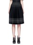 Main View - Click To Enlarge - ALEXANDER MCQUEEN - Geometric jacquard pleated knit skirt