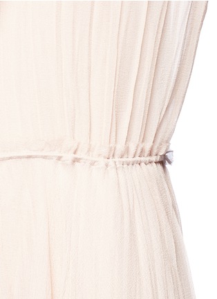 Detail View - Click To Enlarge - CHLOÉ - Ruffle front crushed silk georgette dress