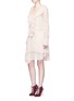 Figure View - Click To Enlarge - CHLOÉ - Ruffle front crushed silk georgette dress