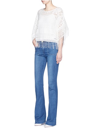 Figure View - Click To Enlarge - ALICE & OLIVIA - 'Danette' guipure lace poncho top