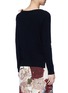 Back View - Click To Enlarge - VALENTINO GARAVANI - Contrast silk sash cashmere blend sweater