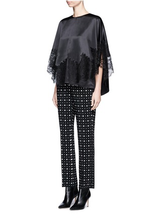 Figure View - Click To Enlarge - GIVENCHY - Mix floral print cady pants