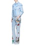 Figure View - Click To Enlarge - GUCCI - Tropical embroidery flared cotton jeans