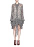 Main View - Click To Enlarge - CHLOÉ - Oriental print tiered silk crépon dress