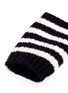 Detail View - Click To Enlarge - GUCCI - Stripe wool knit fingerless gloves