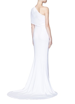 Back View - Click To Enlarge - STELLA MCCARTNEY - One shoulder cady crepe gown