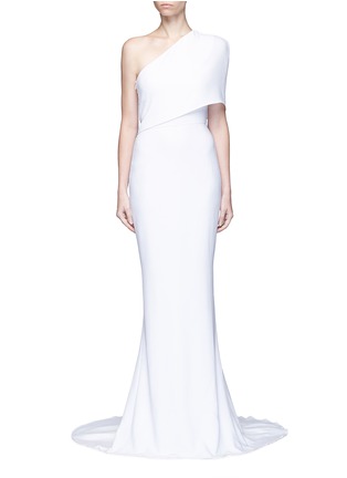 Main View - Click To Enlarge - STELLA MCCARTNEY - One shoulder cady crepe gown
