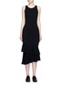 Main View - Click To Enlarge - THEORY - 'Nilimary' tiered fringe hem fishtail dress
