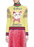 Main View - Click To Enlarge - GUCCI - Cat embroidery wool turtleneck sweater