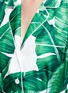 Detail View - Click To Enlarge - - - Banana leaf print silk twill maxi dress