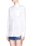 Front View - Click To Enlarge - VALENTINO GARAVANI - Bow cotton poplin shirt