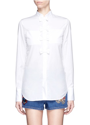 Main View - Click To Enlarge - VALENTINO GARAVANI - Bow cotton poplin shirt