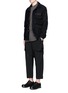 Figure View - Click To Enlarge - ZIGGY CHEN - Shorts overlay wool blend pants