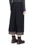 Back View - Click To Enlarge - ZIGGY CHEN - Extended lining wide leg wool blend pants