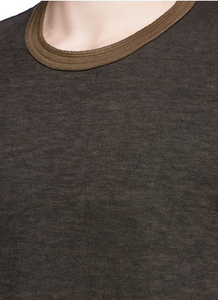 Detail View - Click To Enlarge - ZIGGY CHEN - Contrast crew neck cotton T-shirt