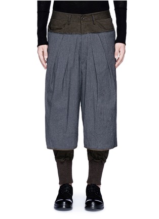Main View - Click To Enlarge - ZIGGY CHEN - Shorts overlay jersey pants