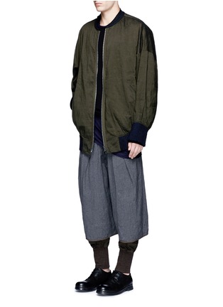 Figure View - Click To Enlarge - ZIGGY CHEN - Shorts overlay jersey pants