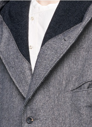 Detail View - Click To Enlarge - ZIGGY CHEN - Drop shoulder hooded coat
